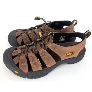 Keen Mens 10 Newport Brown Leather Waterproof Hiking Sandal Outdoor Utility Shoe